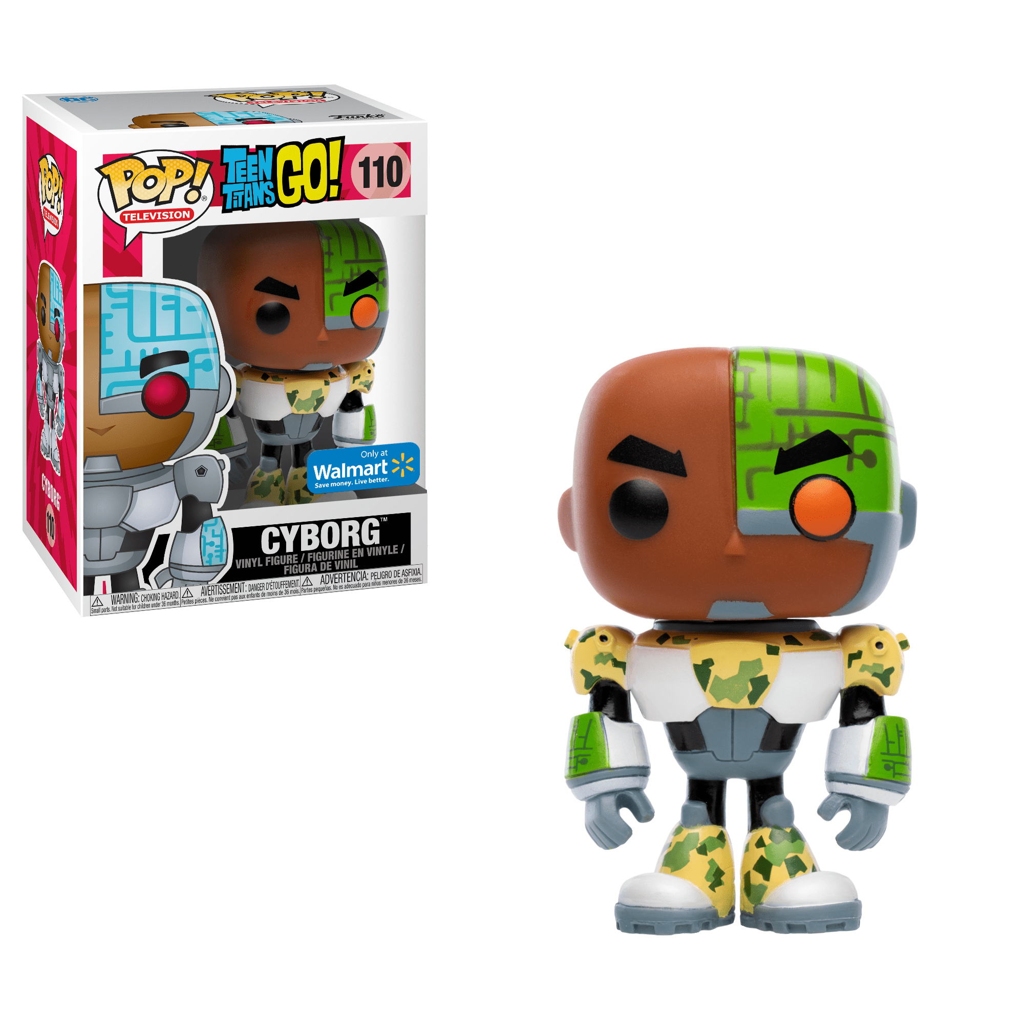 Funko POP TV: Teen Titans Go! Cyborg (Camo) - Walmart Exclusive - Walmart.com