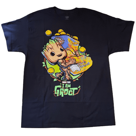 Funko POP! Tees I am Groot - Groot with Cheese Puffs Size 2XL T-Shirt Collector Corps Exclusive