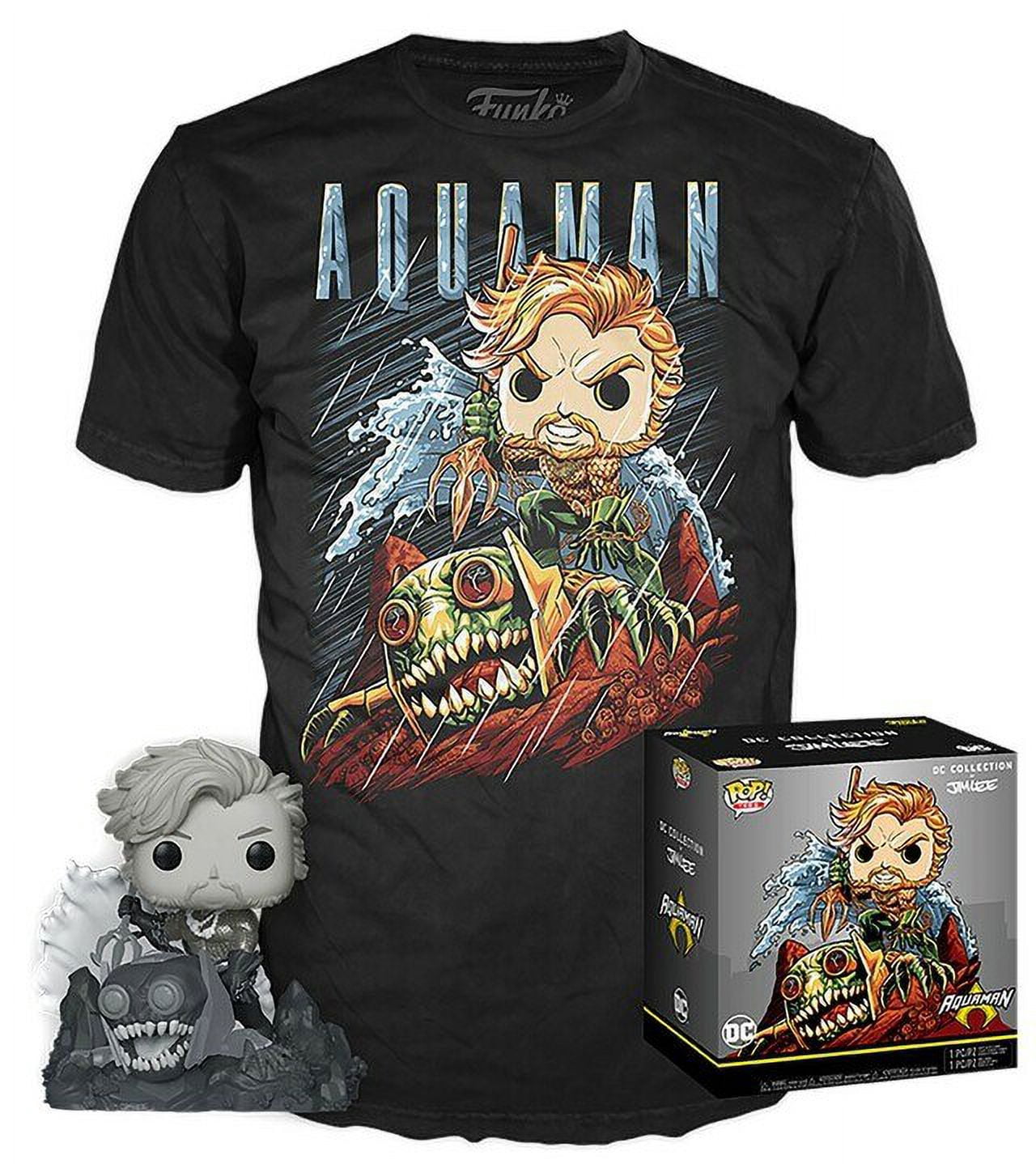 DC Funko POP! Heroes Aquaman Vinyl Figure & T-Shirt (X-Large)