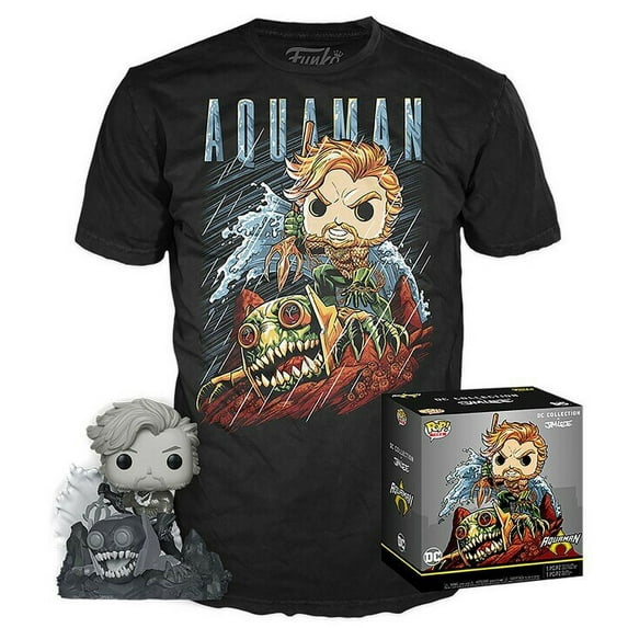 DC Funko POP! Heroes Aquaman Vinyl Figure & T-Shirt (X-Large)