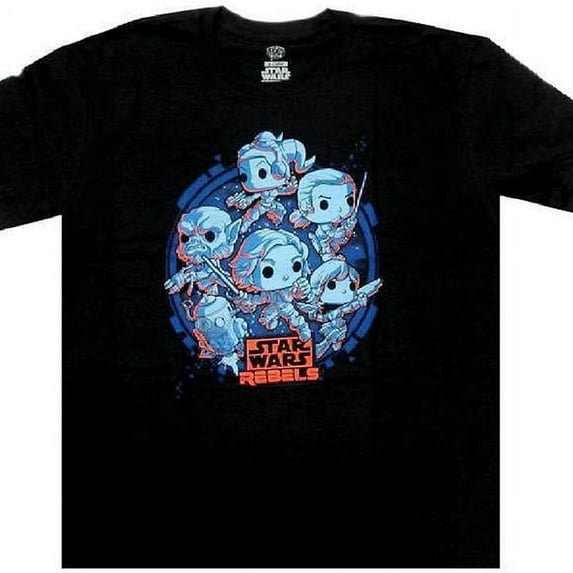 Funko POP! Tees Rebels Group Shot Size XL T-Shirt Black Smuggler's Bounty Exclusive