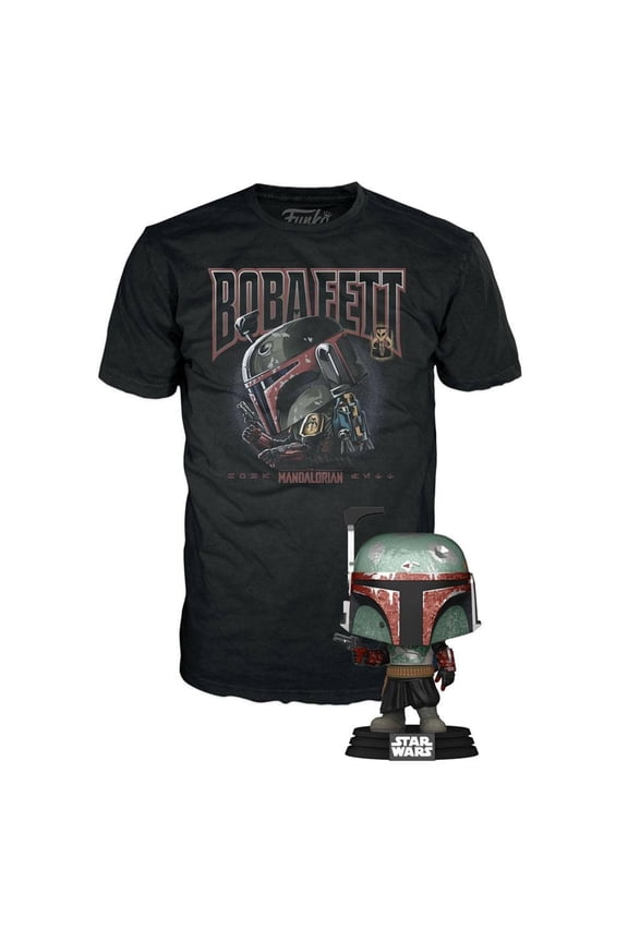 Pop! Tees Star Wars Boba Fett Vinyl Figure & T-Shirt - Medium