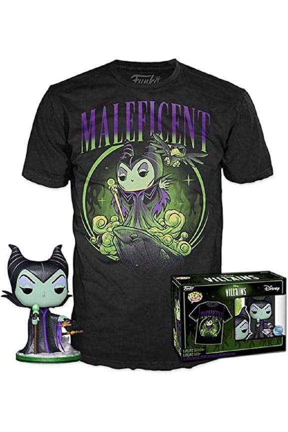 POP! and Tee Disney Villains Maleficent [Diamond Collection] with Size Large T-Shirt Collectors Box Exclusive