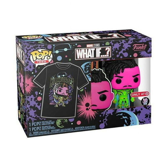 Funko POP! and Tee Marvel What If...? Erik Killmonger [Blacklight] with Size 2XL T-Shirt Collectors Box Exclusive
