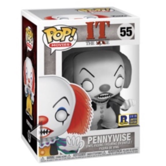 Funko Pennywise Pop Vinyl Figure Black and White Rhode Island CC Exclusive