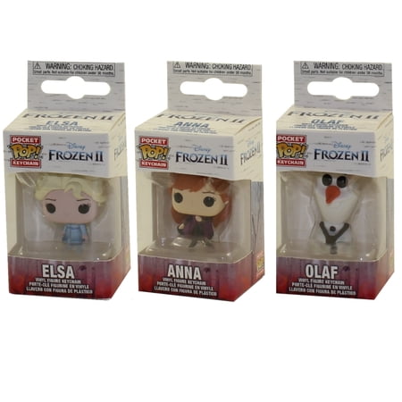 Funko Pocket POP! Keychains - Disney's Frozen 2 - SET OF 3 (Olaf, Anna & Elsa)(1.5 inch)