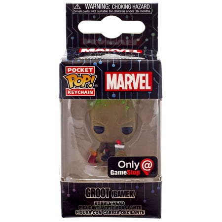 Funko Pocket POP! Marvel Groot Keychain (Gamer, Sitting)