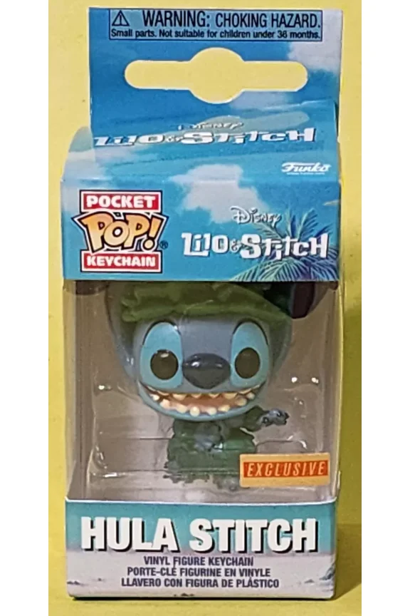 Pocket Pop! Disney Hula Stitch Keychain 1 1/2" BoxLunch Exclusive