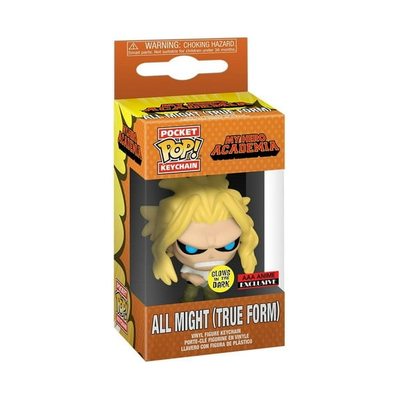 Funko Pocket Pop! Keychain - My Hero Academia: All Might Weakened Glow-in-the-Dark AAA Exclusive Vinyl Key Chain