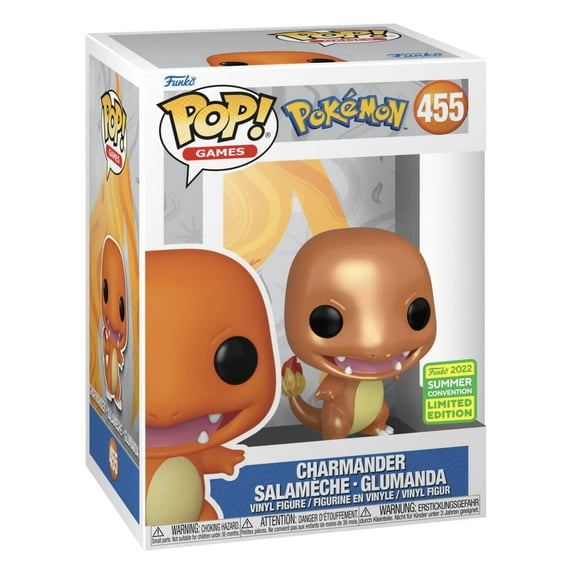 Funko POP! Games – Pokémon: Charmander #455 [Metallic] Vinyl Figure