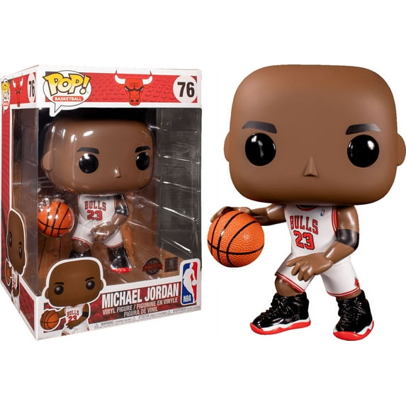 Funko Pop 10" Basketball : White Jersey Michel Jordan #76 Vinyl Figure Special Edition