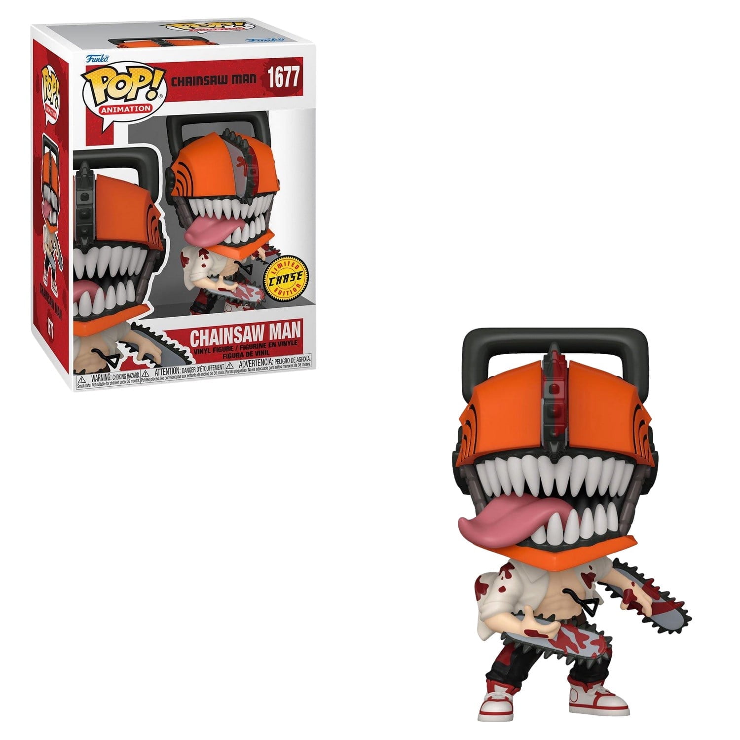 Funko Pop! Animation : #1677 Chainsaw Man (chase) & Protector