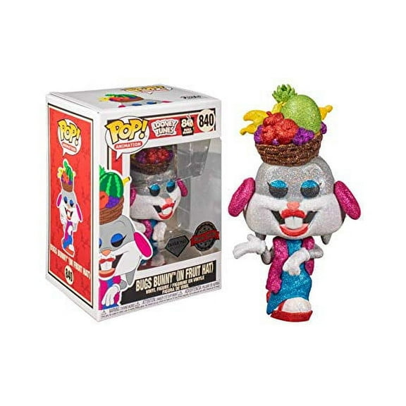Looney Tunes Bugs Fruit Hat Diamond Glitter US Pop! Vinyl