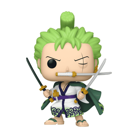 Funko Pop! Animation: One Piece - Roronoa Zoro Three Sword Style #923 Glow-in-the-Dark Volcano X Exclusive