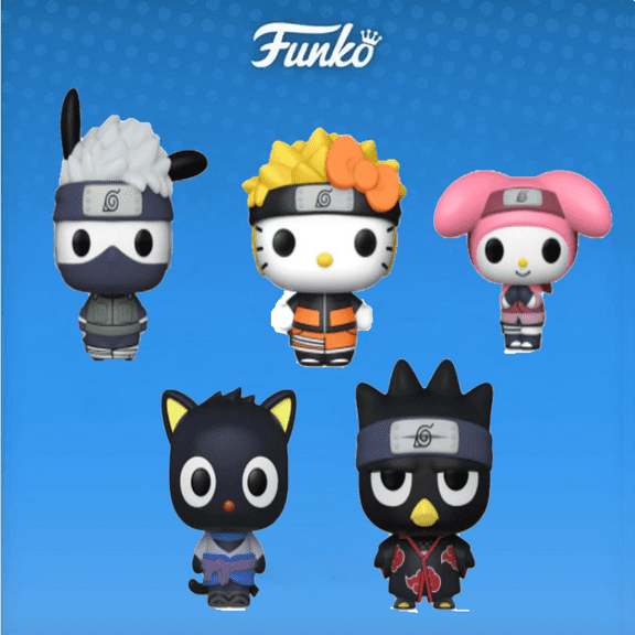 Funko Pop! Animation: Sanrio X Naruto  Set of 5 Vinyl Figures (Badtz-Maru / Chococat / Hello Kitty / My Melody / Pochacco)