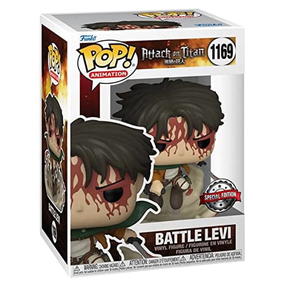 Funko Pop Attack on Titan Battle Levi AE Exclusive 1169 Vinyl Figure