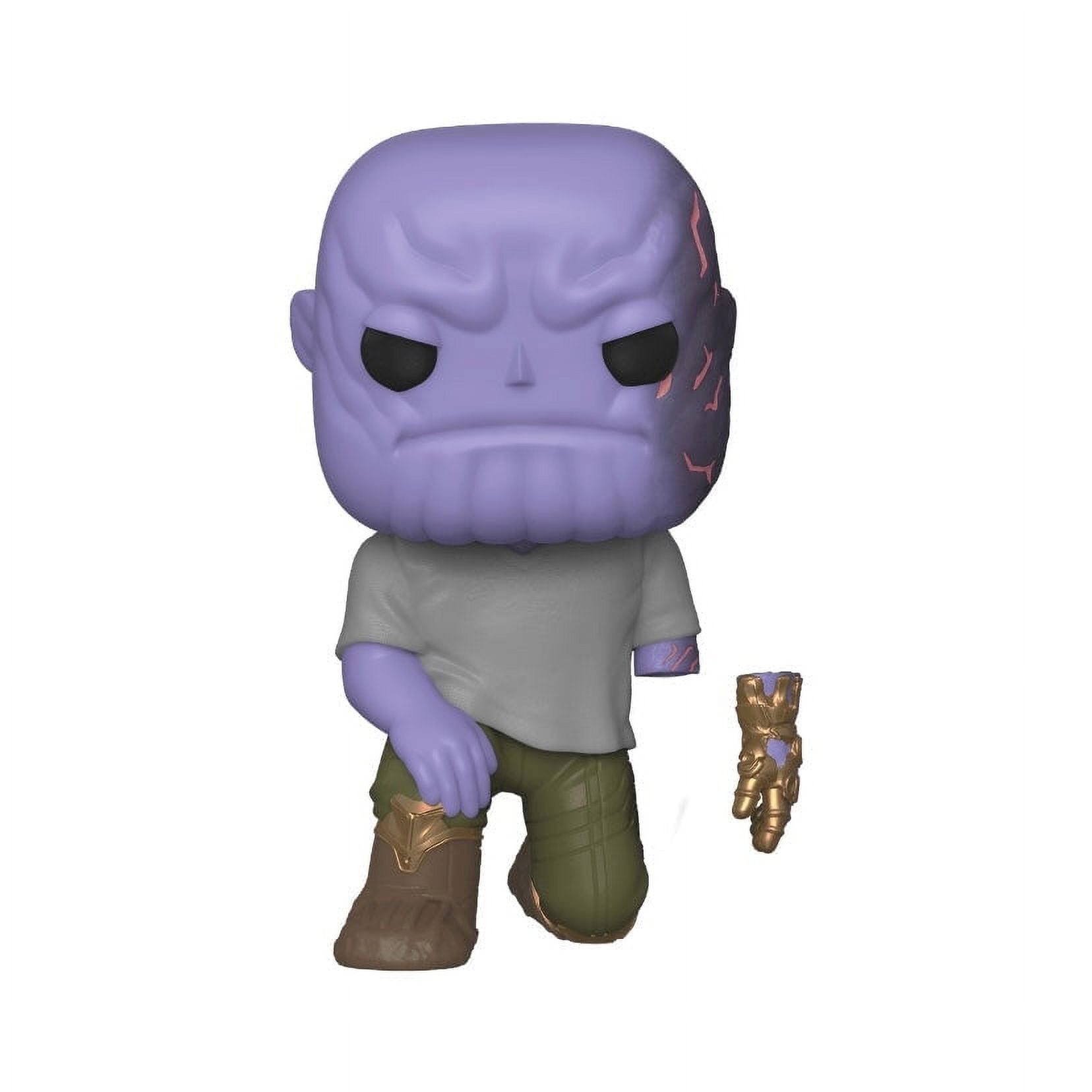 Thanos Funko pop inside a crystal ball, photo studio