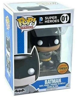 Funko Pop Batman 01 Metallic Chase Variant Exclusive Vinyl Figure  display picture 1