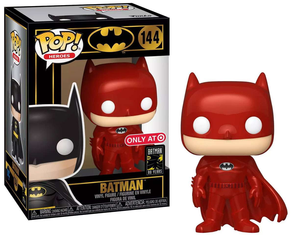 Funko Pop Batman Red Suit DC Comics Heroes Vinyl Figure 144