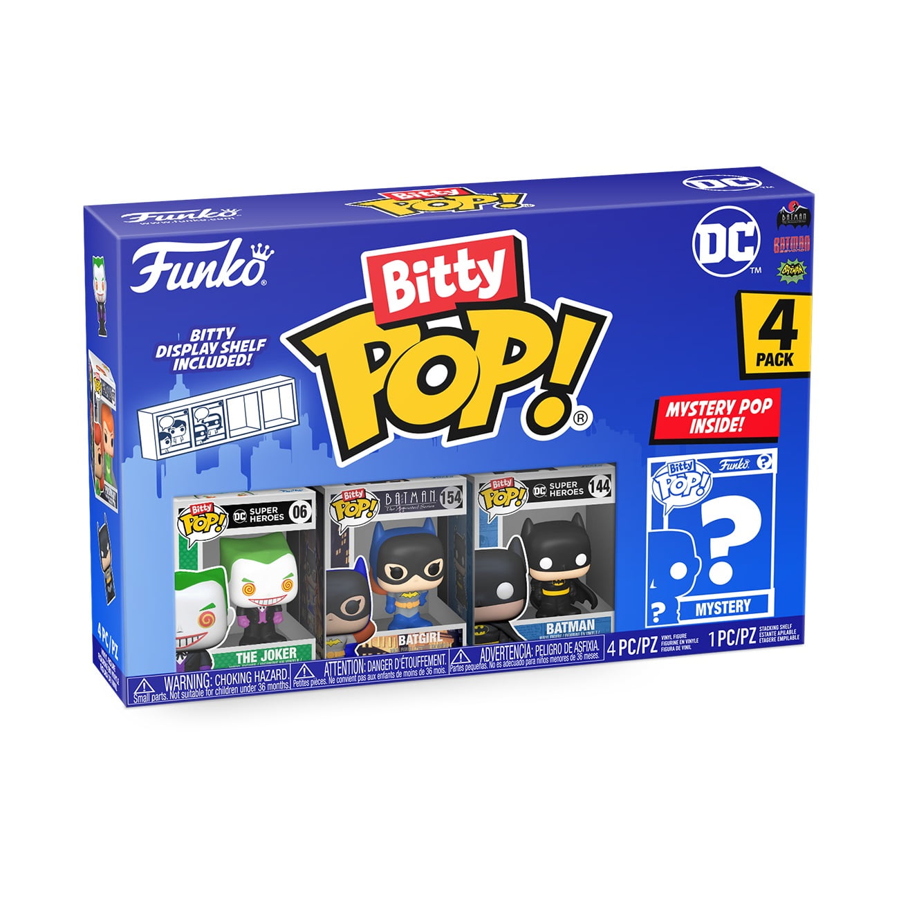 Funko Pop! Bitty POP: DC - Batman, Batgirl, The Joker and a Mystery Bitty  Pop! 4-Pack 