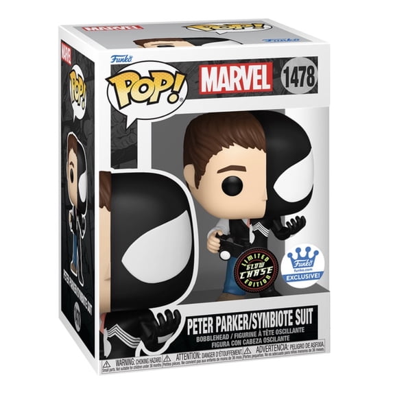 Funko Pop Bobblehead Peter Parker Symbiote Suit Limited Glow Chase Edition Exclusive Marvel