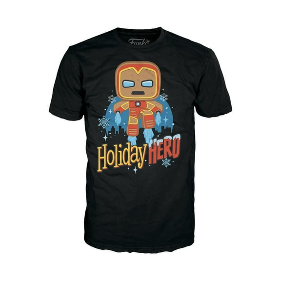 Funko Pop! Boxed Tee: Marvel Holiday - Gingerbread Iron Man - XL