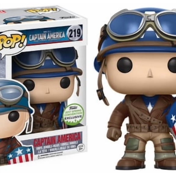 Funko Pop Captain America Exclusive Vinyl Bobble-Head Figure