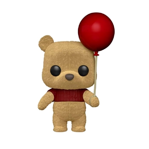 Funko Pop! Christopher Robin Flocked Winnie the Pooh (Holding Balloon) 440 (Box Lunch Exclusive), Yellow