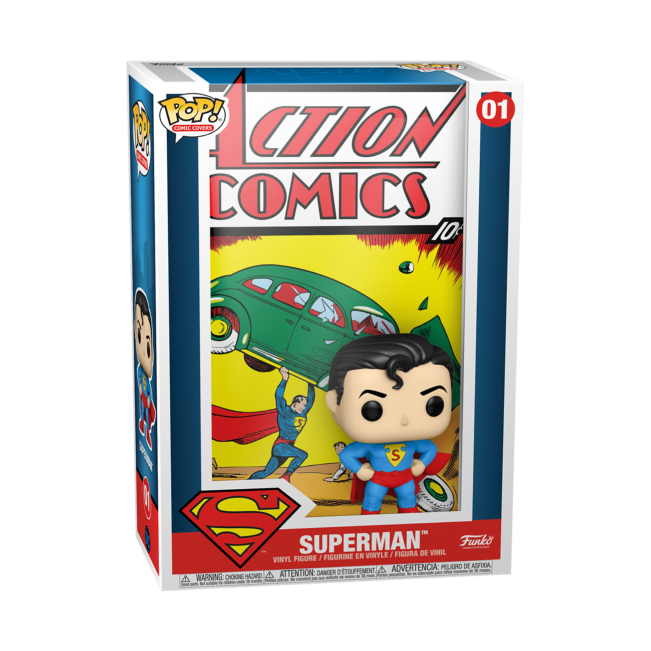 Funko Pop Collectible Vinyl Figures, DC Superman Action Comic, 3.75"