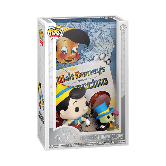 Funko Pop Collectible Vinyl Figures, Pinocchio with Jiminy Cricket. 11" x 17" x 5.5"