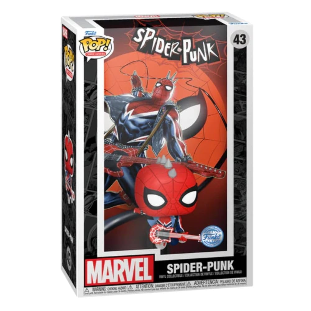 MARVEL パンフレット コミック 下敷き セット販売 Funko Pop! Comic Cover Marvel Spider-Punk Vinyl Figure # 43