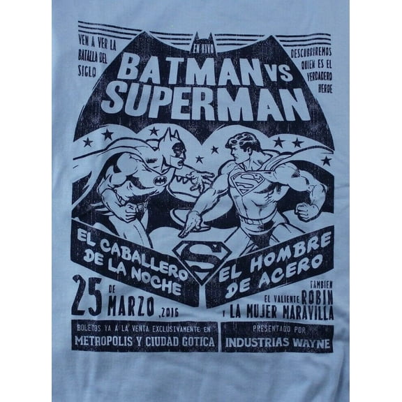 Funko Pop - DC Comics Batman vs. Superman T-Shirt  Light Blue