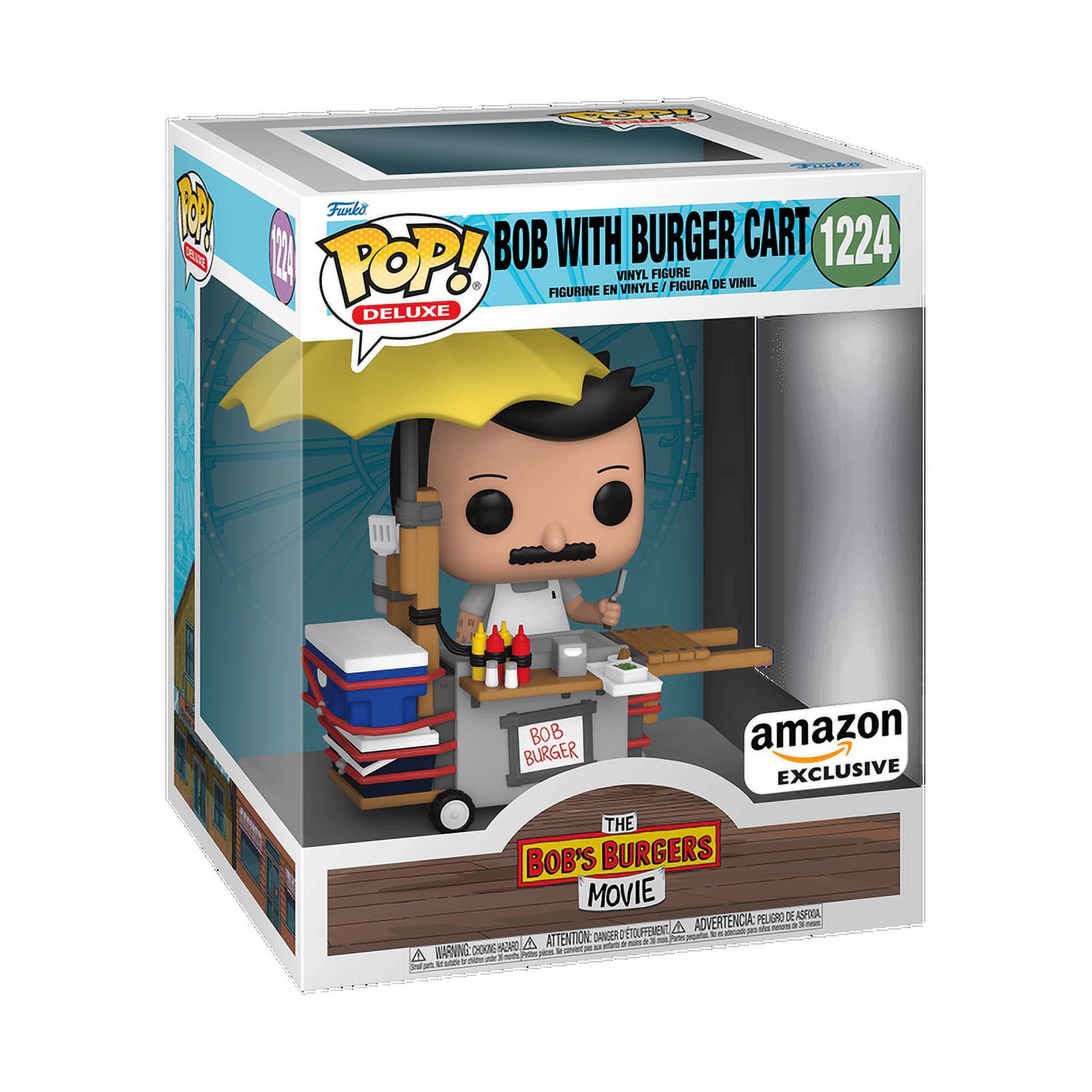 Funko Pop! Deluxe Bob Belcher Con Burger Cart | Esclusiva Da Collezione In Vinile 9,5 Cm Per Bob's Burgers