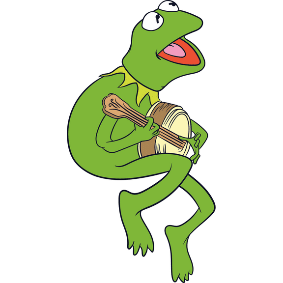 Funko Pop Design Kermit The Frog Sesame Street Character Kids Bedroom Home Art Decor Removable Vinyl Wall Decoration | 20" x 36" Adhesive Living Room Nursery Green Frog Muppet Wall Decal Sticker