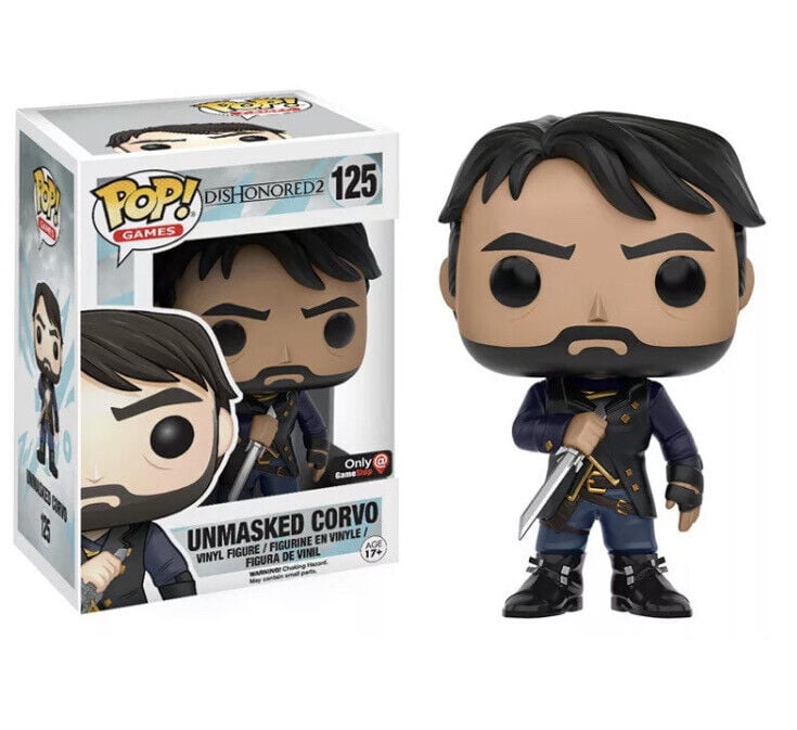 Figura Funko Pop Corvo Unmasked - Dishonored 2, Coleccionable