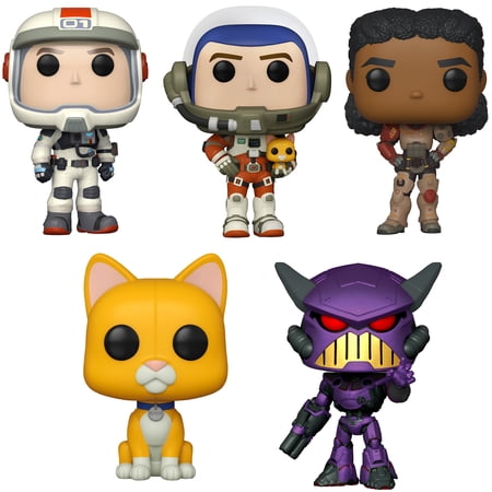 Funko Pop! Disney: Lightyear Collectors Set - 5 Figure Set Includes: Buzz Lightyear (XL-01), Buzz Lightyear (XL-15) W/ Sox, Izzy Hawthorne (Jr. Zap Patrol), Sox, Zurg