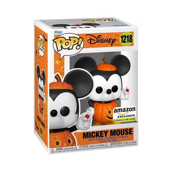 Funko Pop! Disney: Mickey Mouse Trick or Treat - Glow in The Dark, Amazon Exclusive