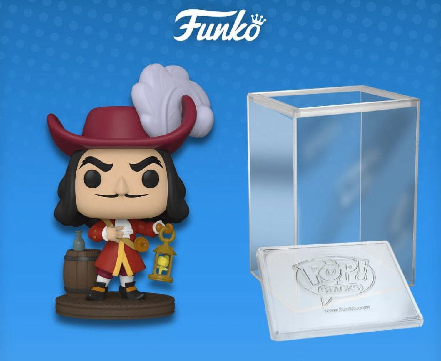 Funko Pop! Disney: Villains - Captain Hook Vinyl Figure (+ Pop! Stacks  Plastic Protector)