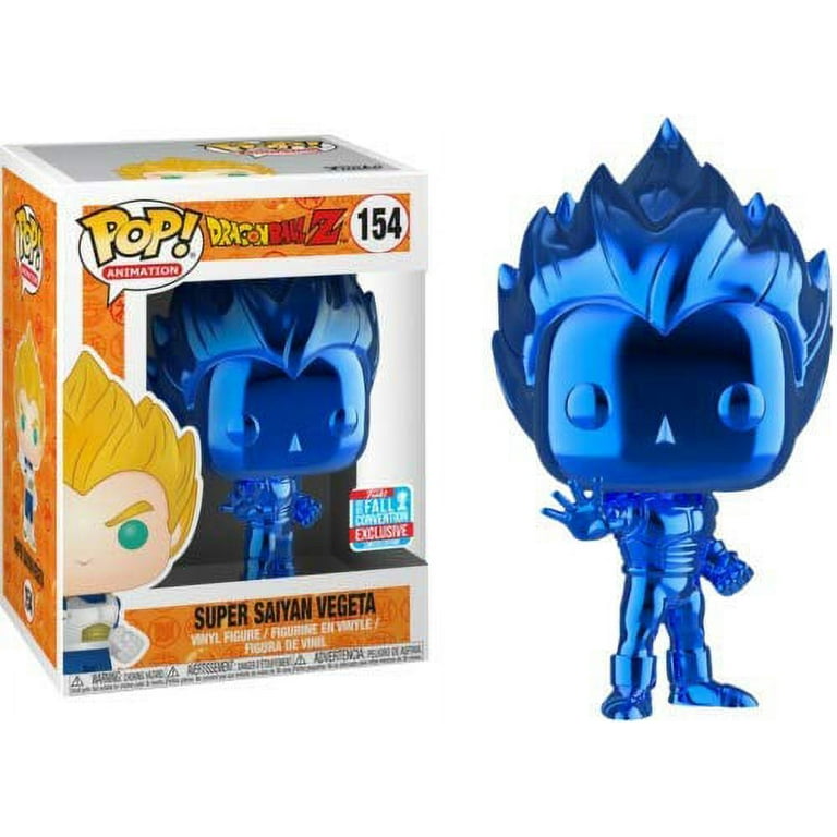 Funko Pop! Dragon Ball Z: Blue Chrome Vegeta Super Saiyan NYCC 2018 Shared  Exclusive 