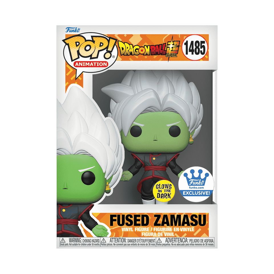 Funko Pop! Dragonball Super Fused Zamasu (Glows in The Dark) Vinyl Figure #1485 Special Edition Exclusive Collectibles, 74395