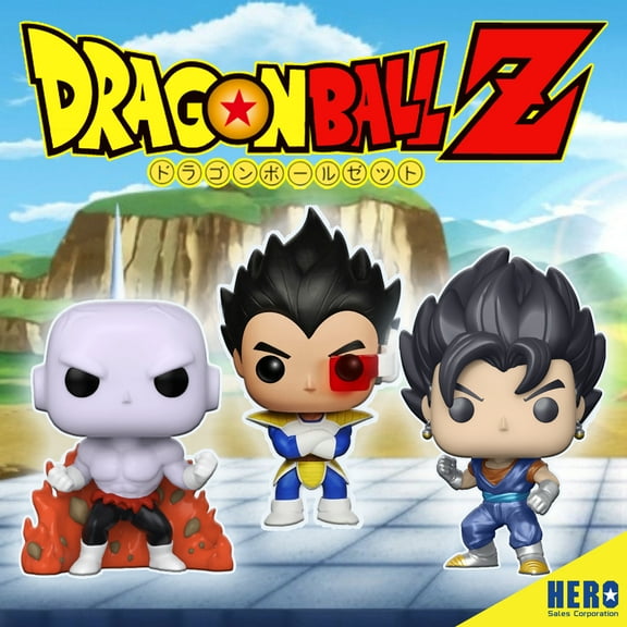Funko Pop Dragonball Z & Super Bundle, Vegeta #10, Jiren #1285 (GITD Funko Exclusive), Vegito #949 (GameStop Exclusive) 3 Total Pops