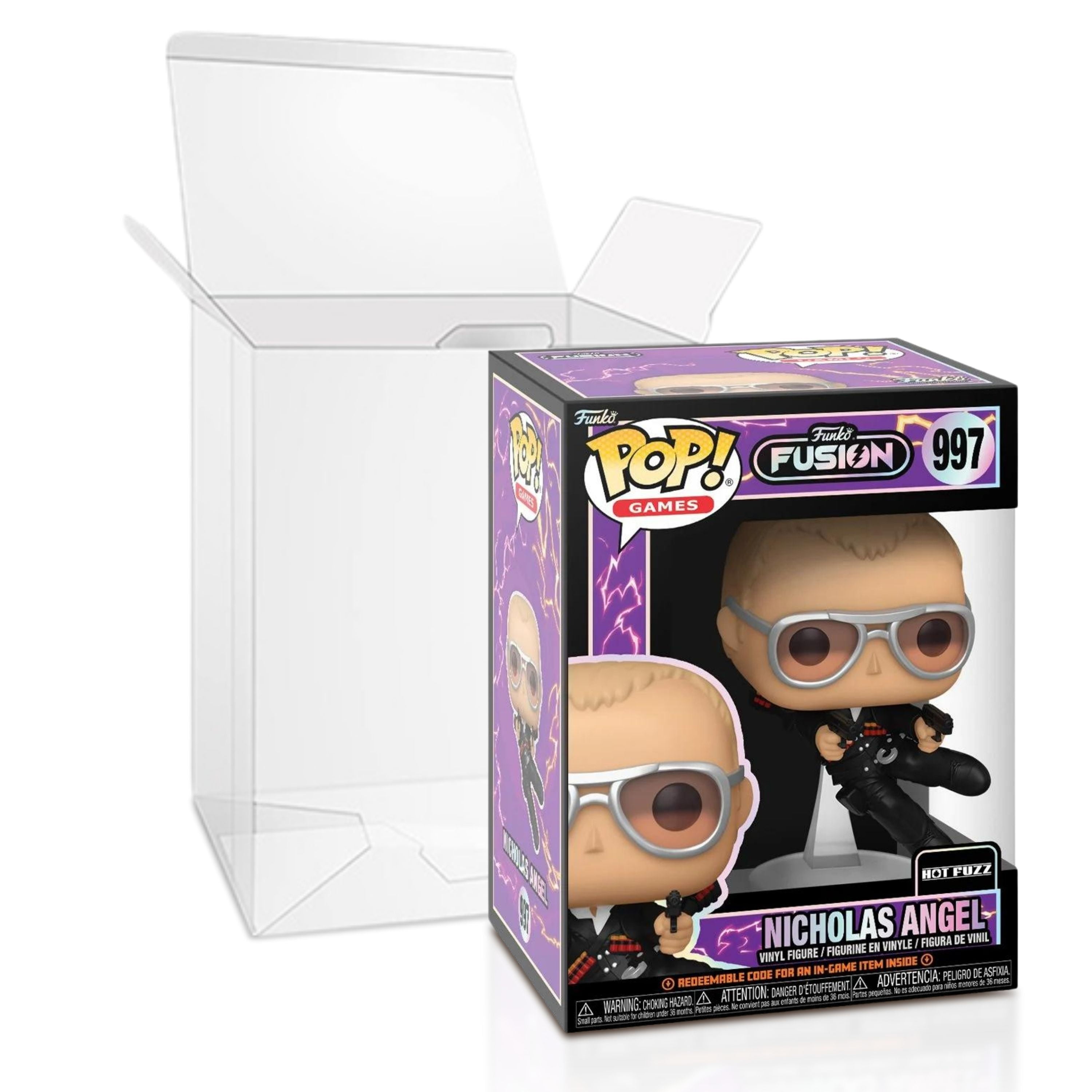 Funko Pop! Hot Fuzz – Nicholas Angel – Figurine Vinyl 9,5 Cm, Avec Code Exclusif Pour Le Jeu Funko Fusion The World's End