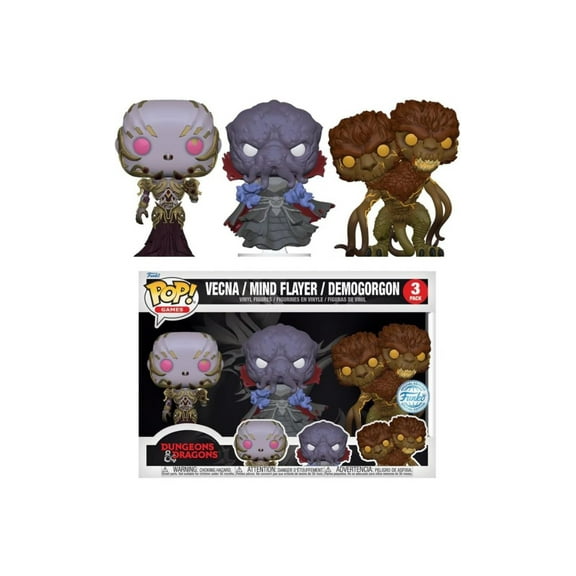 Funko Pop Games Dungeons & Dragons Vecna/Mind Flayer/ Demogorgon 3 Pack