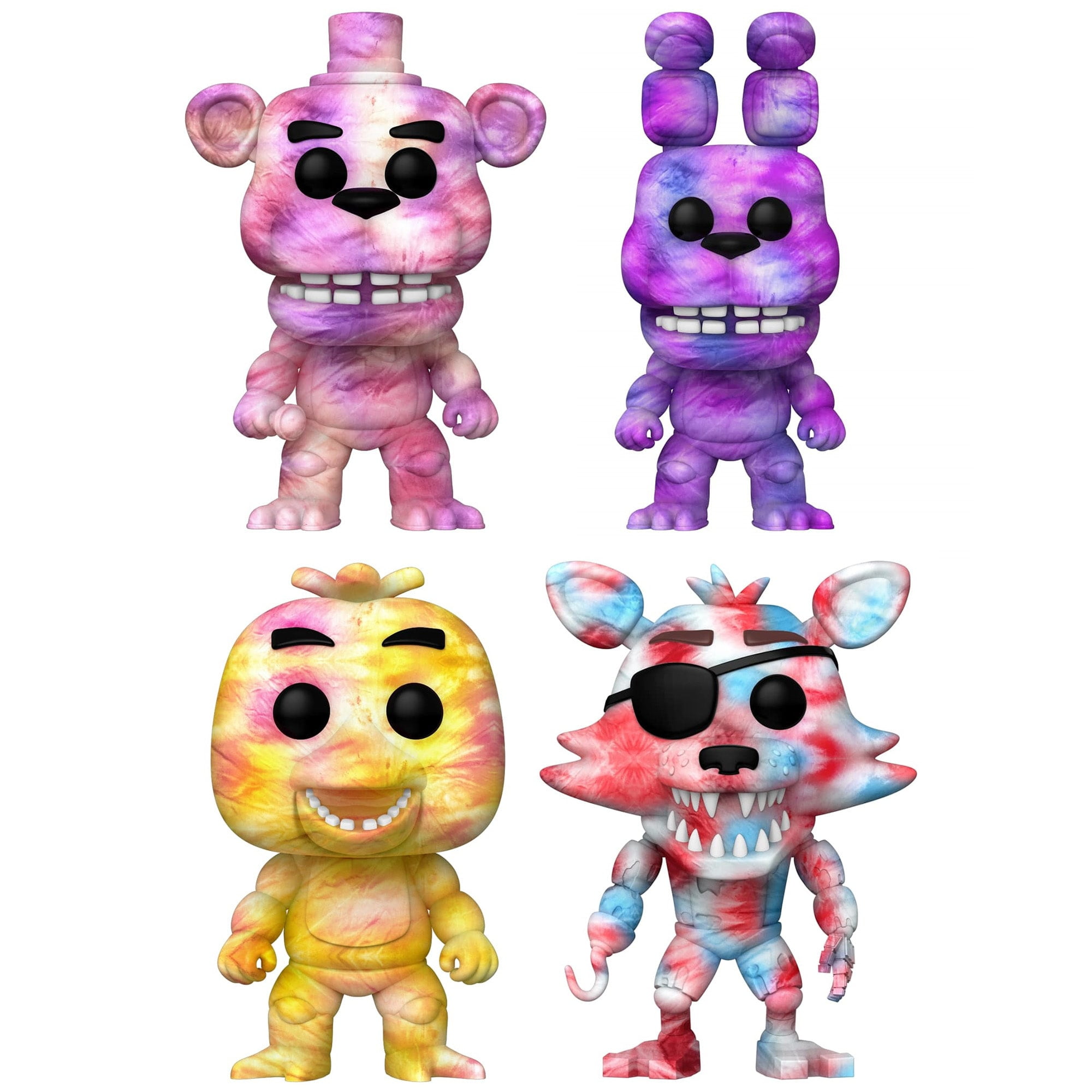 Funko Pop! Games: Five Nights at Freddy's Tie Dye Collectors Set- Bonnie,  Chica, Foxy, and Freddy 