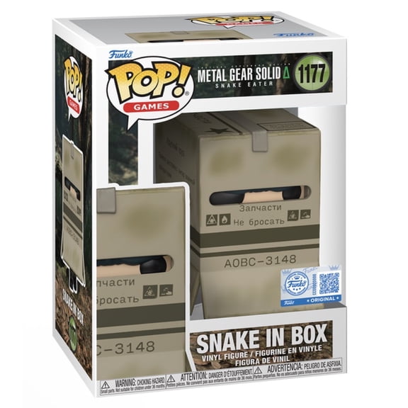Funko Pop Games! Snake In Box 1177 Metal Gear Solid Vinyl Figure