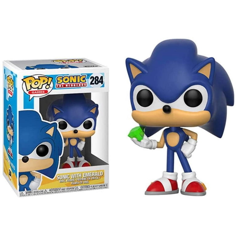 Funko Pop Games Sonic with Emerald Collectible Toy, 3 3/4 inches