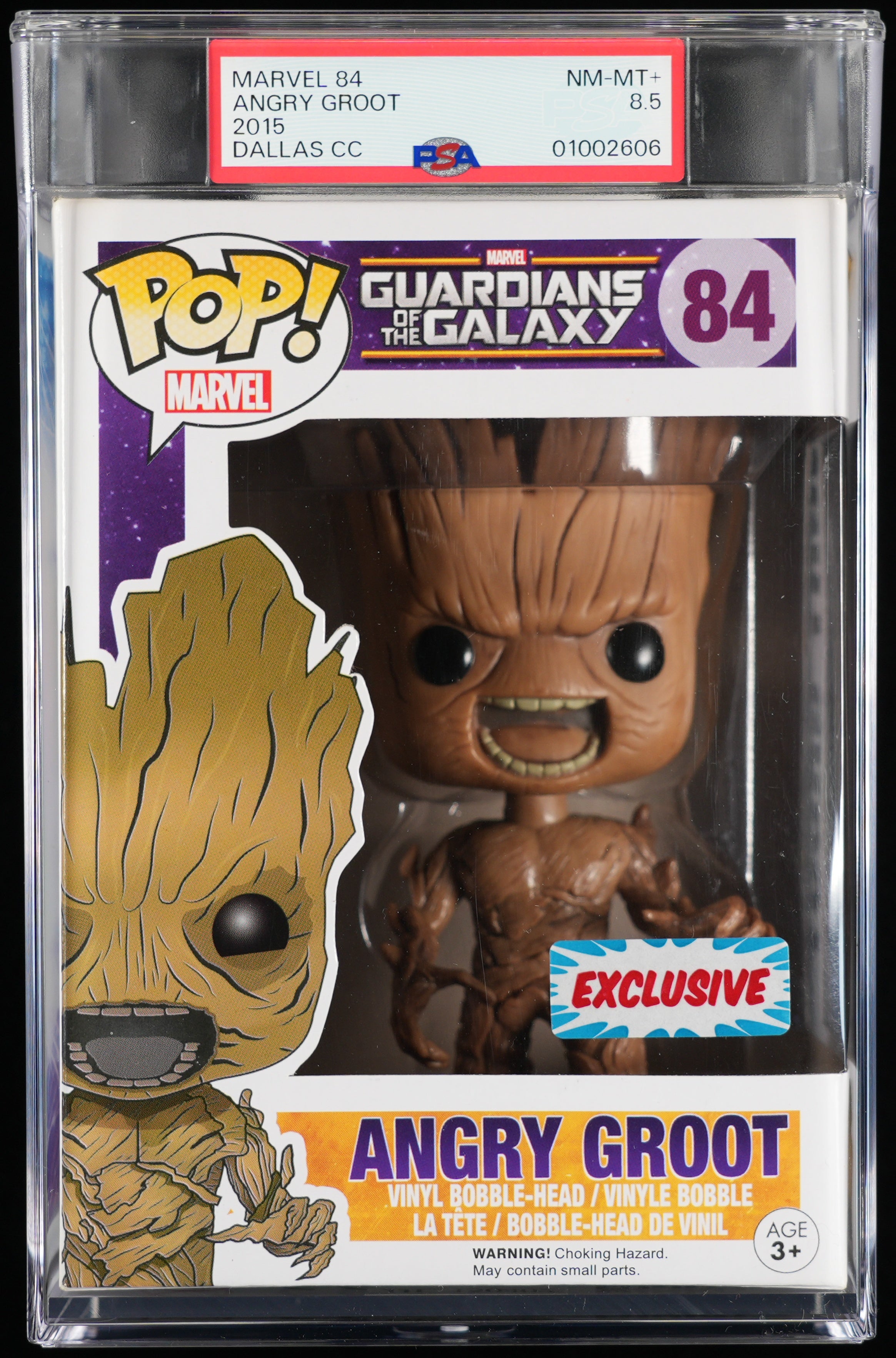 Funko Pop! Guardians of the Galaxy: Angry Groot Exclusive #84 - PSA ...
