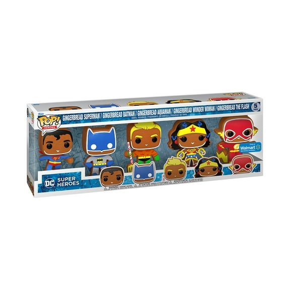 Funko Pop! Heroes: DC Holiday - Gingerbread Vinyl Figure 5-Pack (Walmart Exclusive)