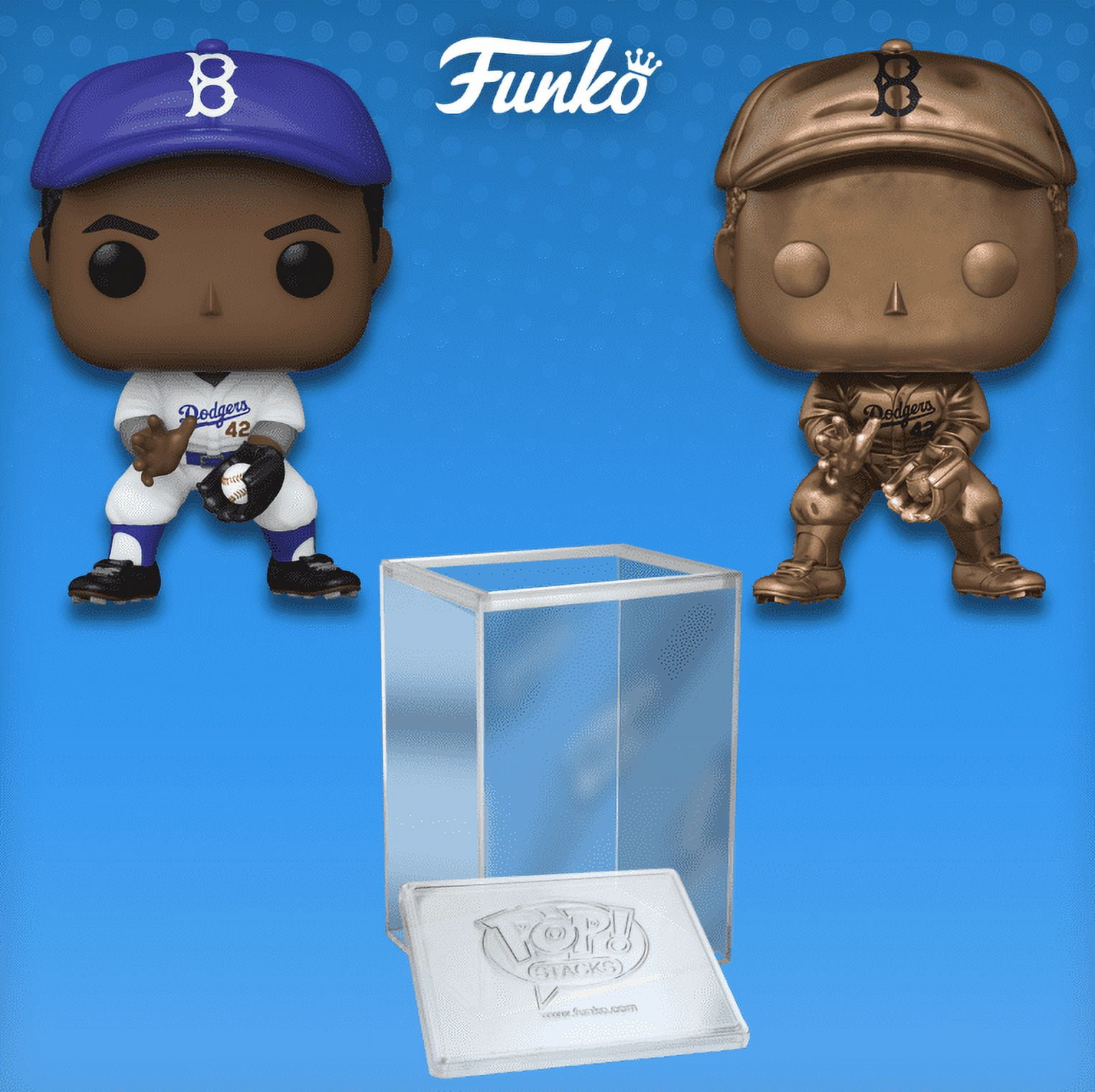 Funko Pop! Icons: Jackie Robinson Vinyl Figure with Chase (+ Pop! Stacks  Plastic Protector)