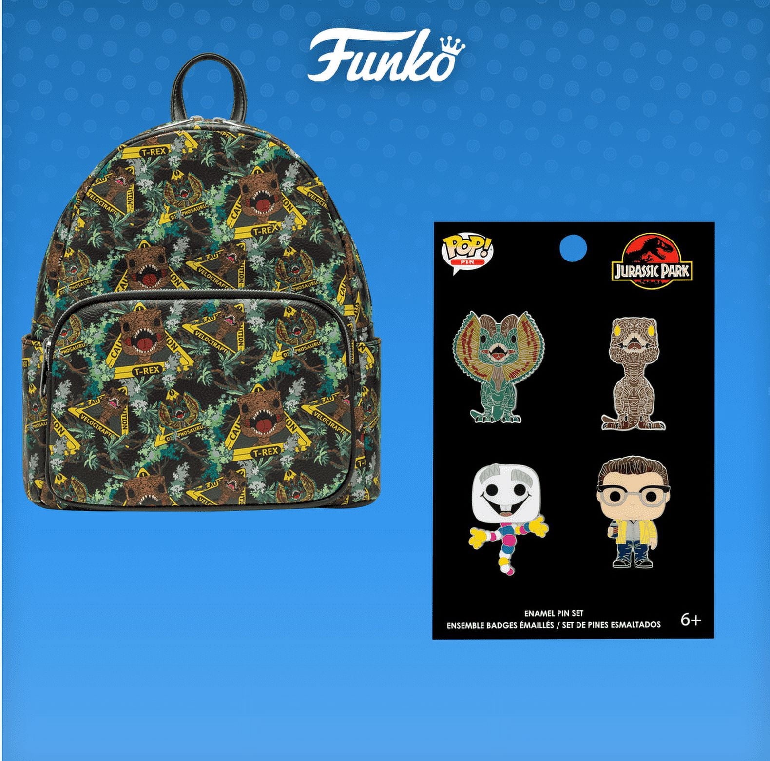 NWT Funko Pop! Jurassic Park Mini Backpack & 4pc Enamel Pin Set Bundle e270175e-1db9-43c3-8484-  main image 3
